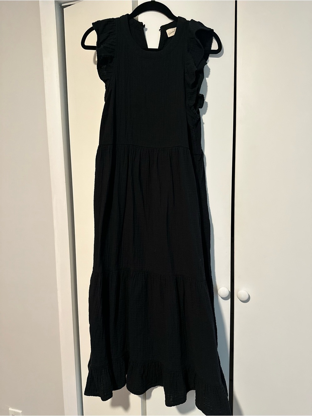 Universal Thread Black Ruffle Midi Dress